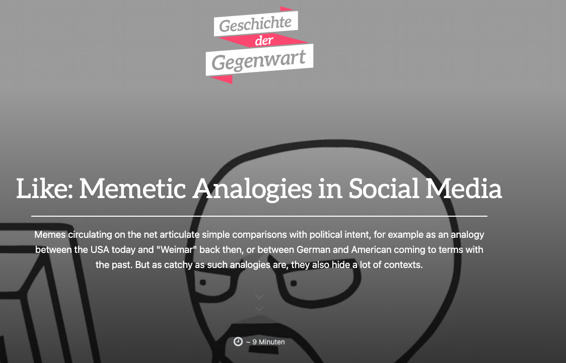 Read more about the article Schuster-Craig publishes article on historical analogies in social media