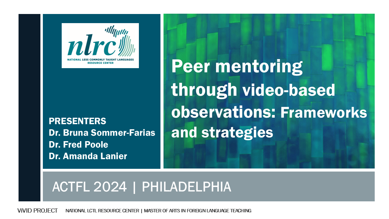 Read more about the article ViVID Peer Mentoring – ACTFL 2024