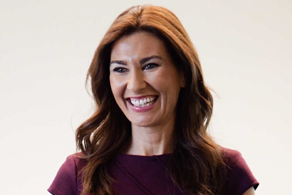 Woman with dark hair
