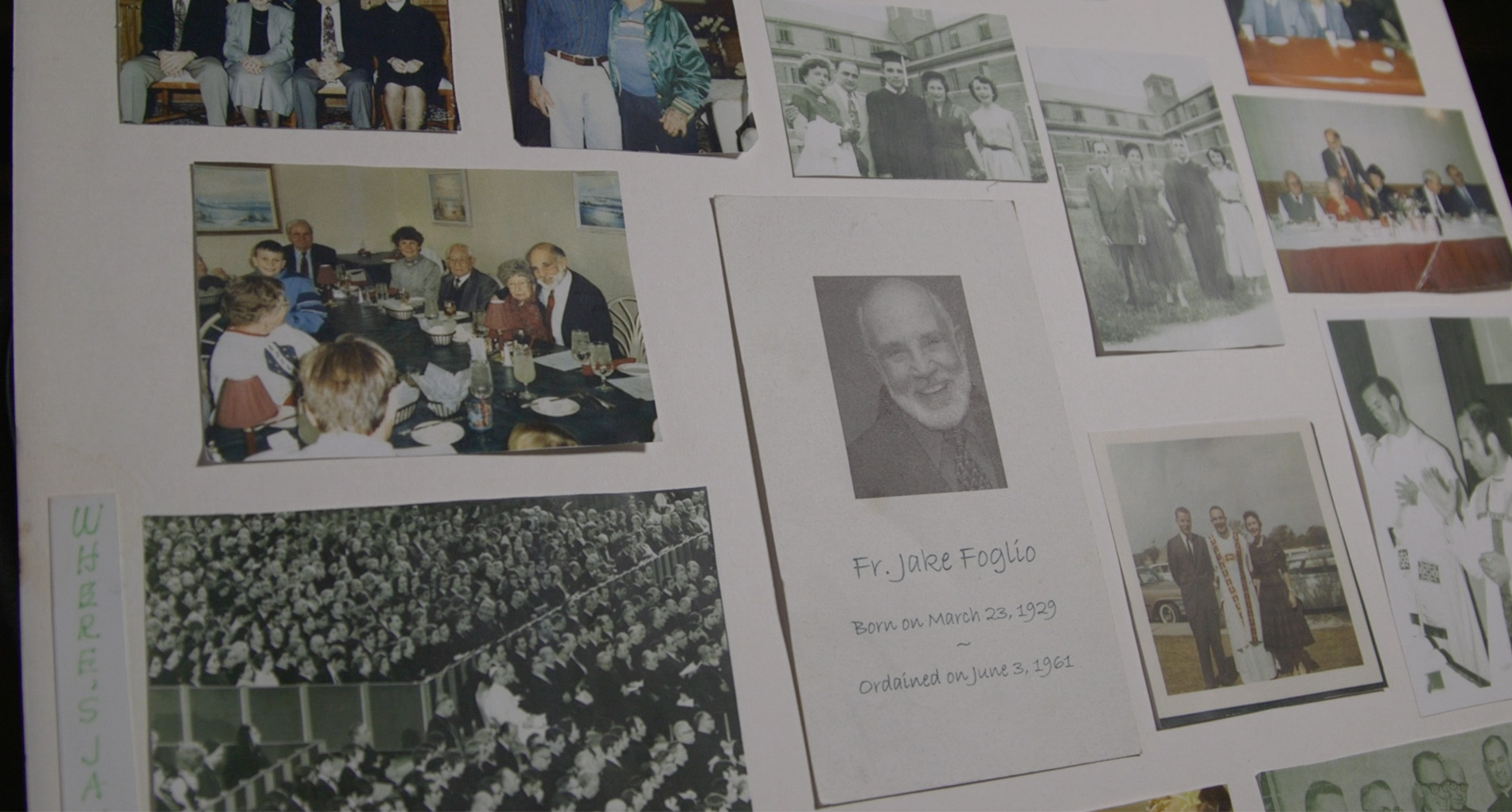 poster with varying images plastered on it