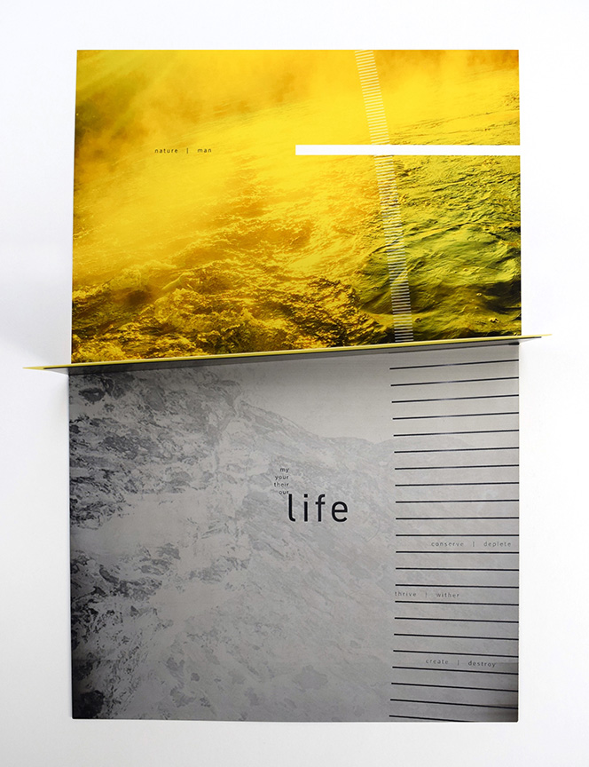 paper and bent metal, T
