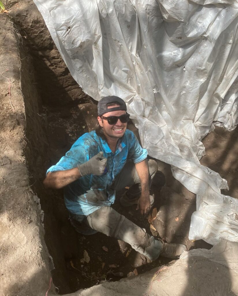 Kevin Cabrera on an archaeological site