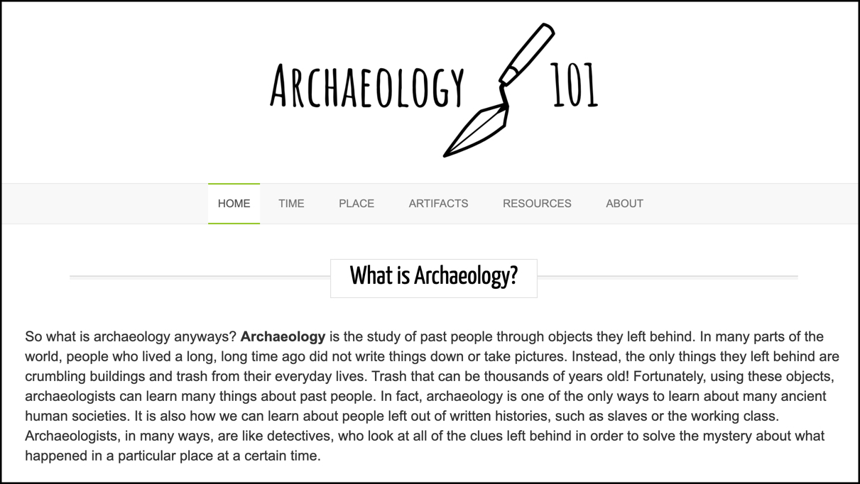 Launching Archaeology 101 - Cultural Heritage Informatics Initiative